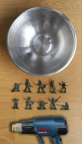 How to make a Plastic Army Men Fruit Bowl